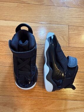 Jordan Kids Black Athletic Sneakers with White Sole
